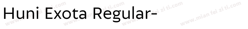 Huni Exota Regular字体转换